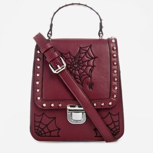 Disturbia Catch Feelings Crossbody Satchel Bag - Burgundy Purse